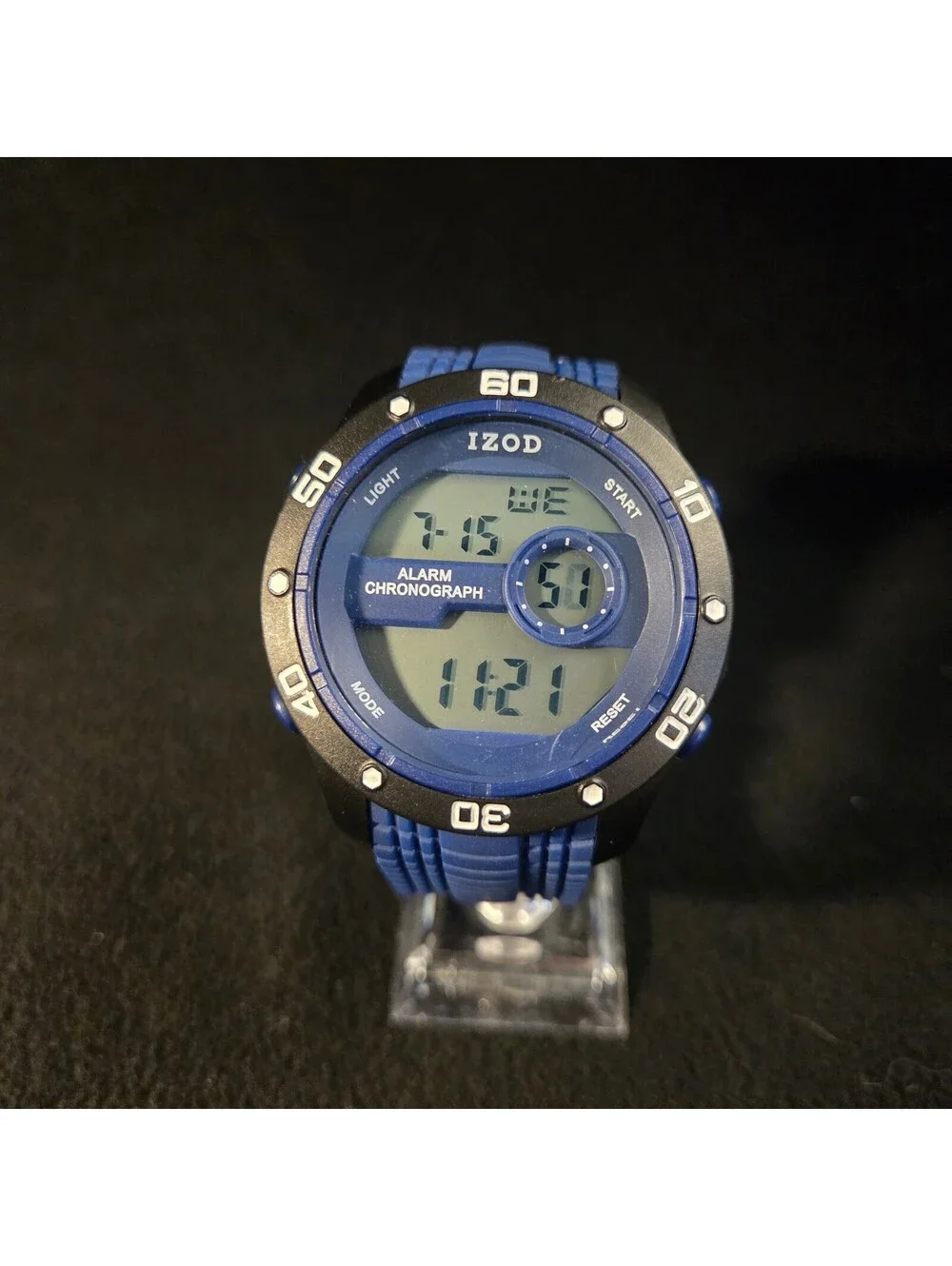 IZOD Digital Alarm Chronograph Watch – Blue/Black – Sport Watch